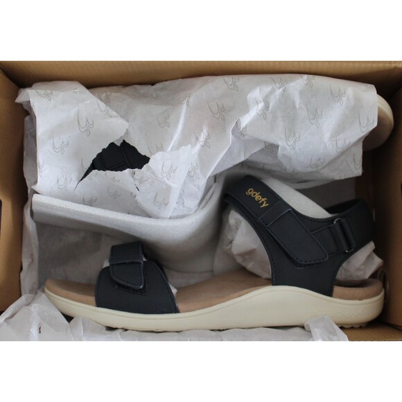 NIB Mens 9 Gdefy Hilnor Sandals Matte Blue Versoshock Technology - Picture 11 of 13